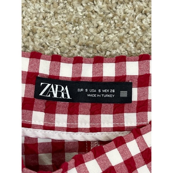 Pink Gingham Plaid Annex Pleated Shorts Size S Elastic - Picture 2 of 6